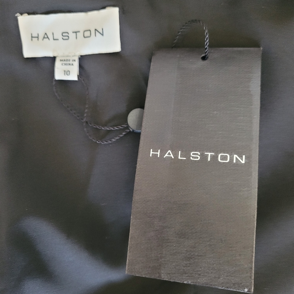 HALSTON EVENING Andie Crossover Neck Cocktail Dress - Picture 9 of 14